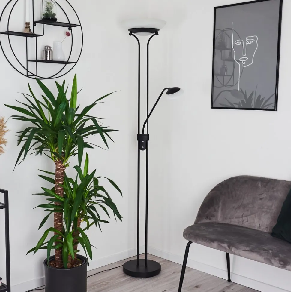 Lampadaire Mairoa Led Noir, 2 Lumieres