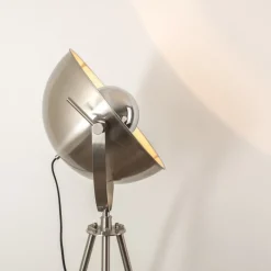 Lampadaire Maloy Chrome, Nickel Mat, 1 Lumiere