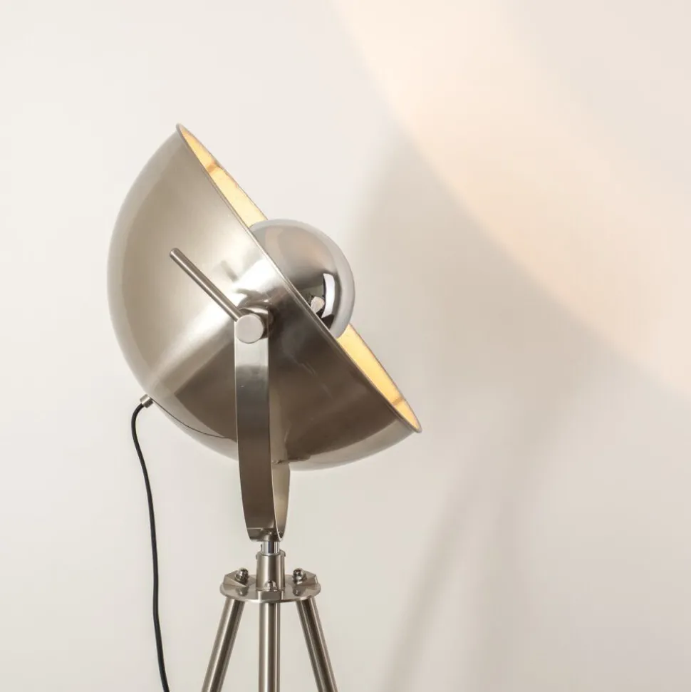 Lampadaire Maloy Chrome, Nickel Mat, 1 Lumiere