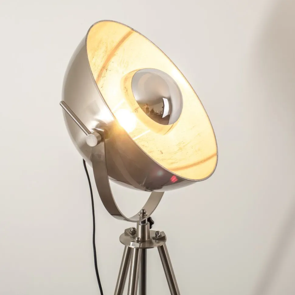 Lampadaire Maloy Chrome, Nickel Mat, 1 Lumiere