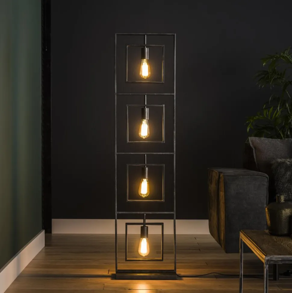 Lampadaire Marcon Noir, 4 Lumieres