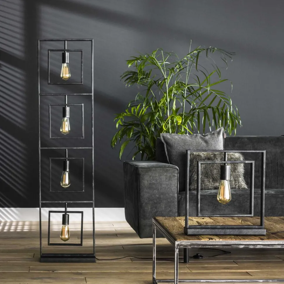 Lampadaire Marcon Noir, 4 Lumieres