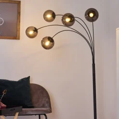 Lampadaire Mesas Anthracite, 5 Lumieres