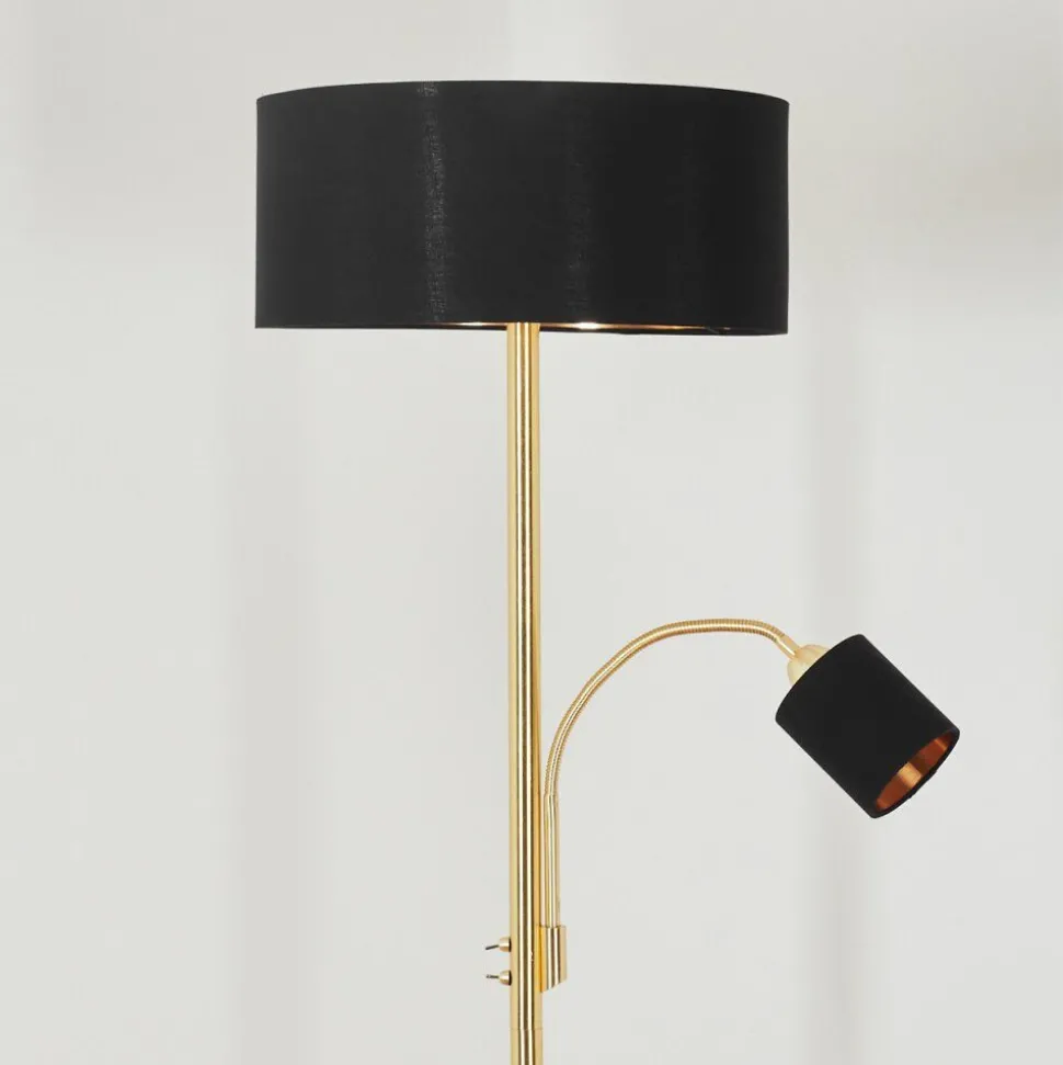 Lampadaire Murteirinha Laiton, Noir, 2 Lumieres