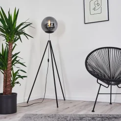 Lampadaire Murter Noir, 1 Lumiere