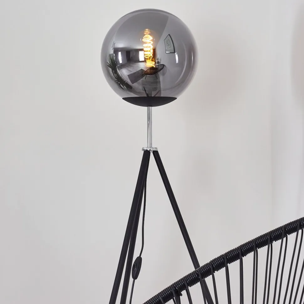 Lampadaire Murter Noir, 1 Lumiere