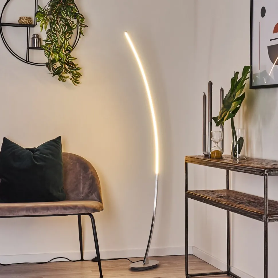 Lampadaire Nagu Led Nickel Mat, 1 Lumiere