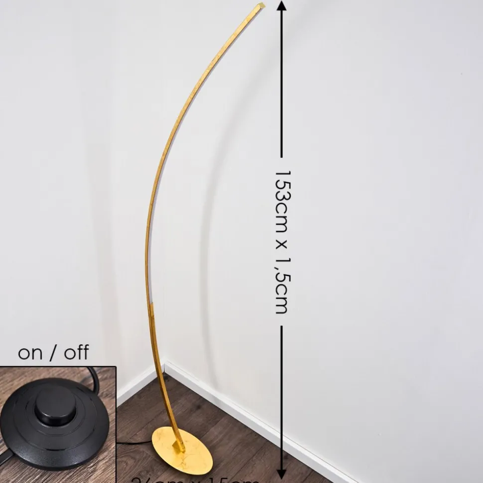 Lampadaire Nagu Led Or, 1 Lumiere