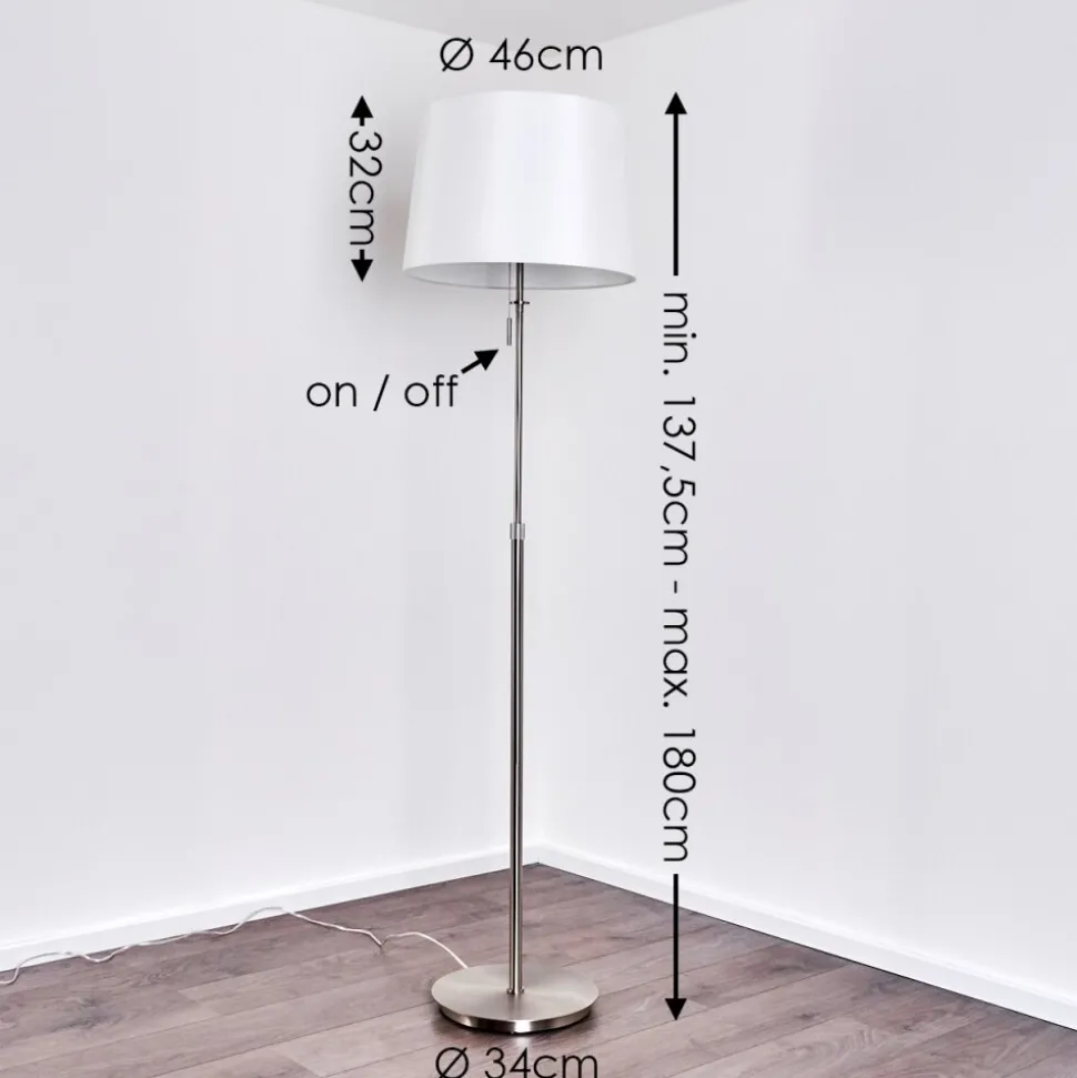 Lampadaire Neuville Nickel Mat, 3 Lumieres