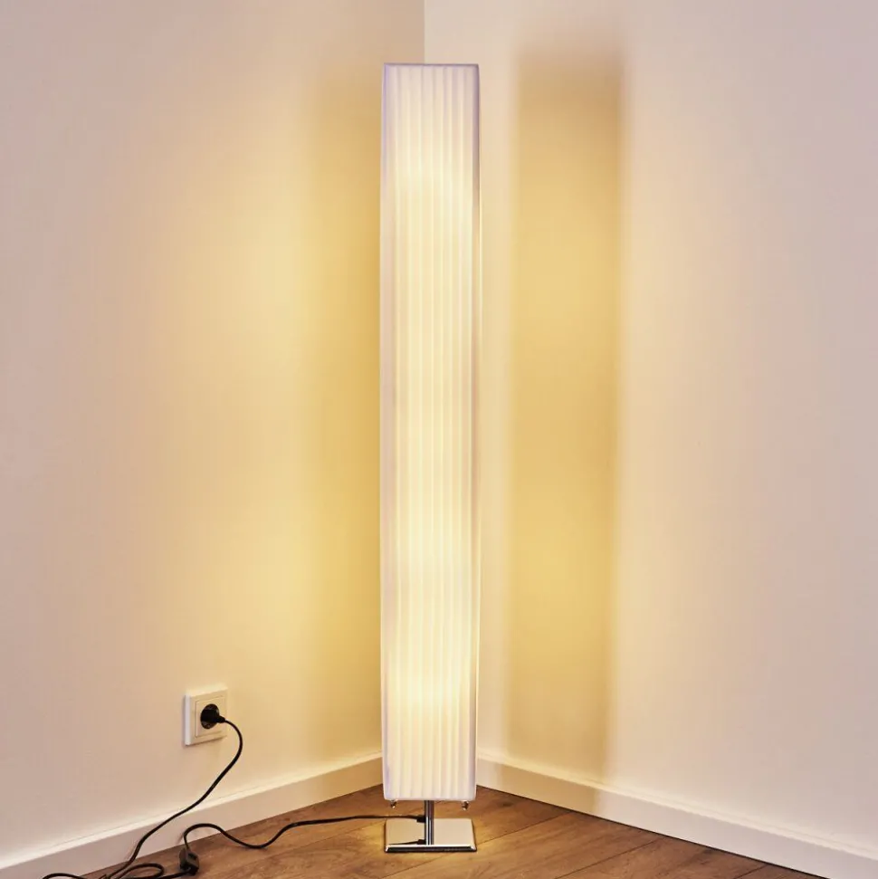 Lampadaire Newtok Chrome, 2 Lumieres