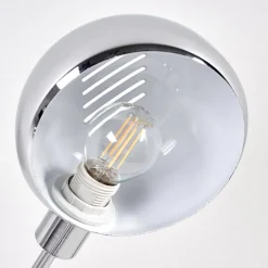 Lampadaire Nikkala Chrome, Blanc, 5 Lumieres