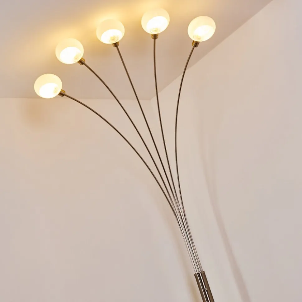 Lampadaire Nikkala Nickel Mat, 5 Lumieres
