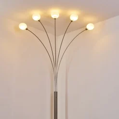 Lampadaire Nikkala Nickel Mat, 5 Lumieres