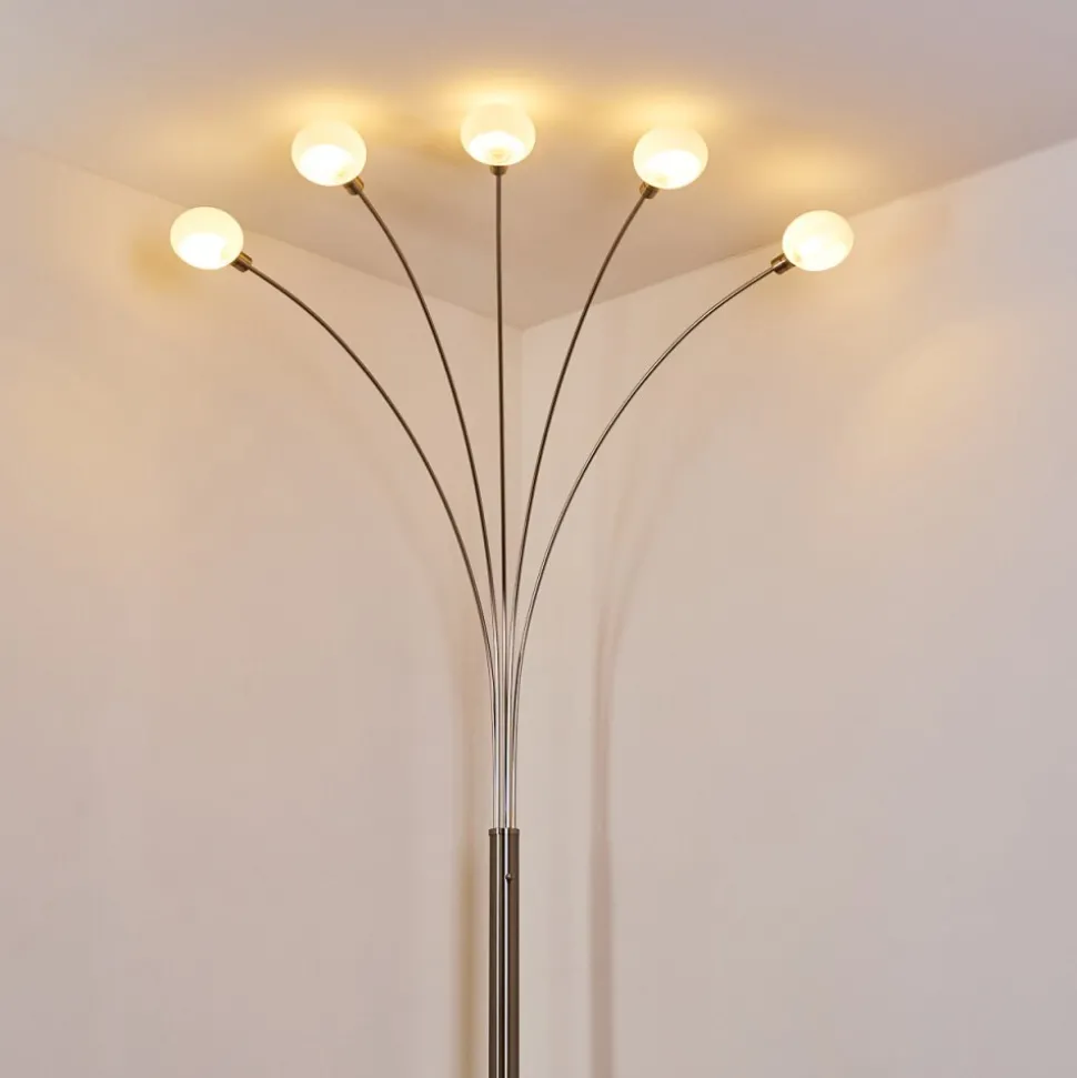 Lampadaire Nikkala Nickel Mat, 5 Lumieres