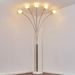Lampadaire Nikkala Nickel Mat, 5 Lumieres