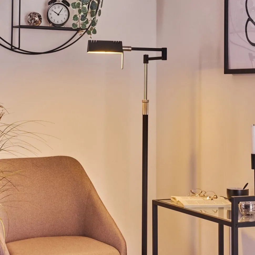 Lampadaire Norrlida Led Chrome, Noir, 1 Lumiere