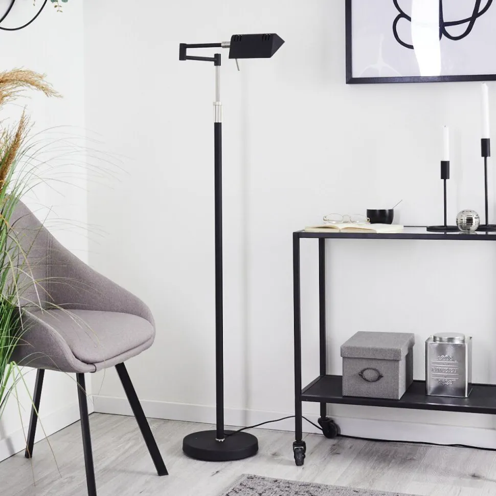 Lampadaire Norrlida Led Chrome, Noir, 1 Lumiere