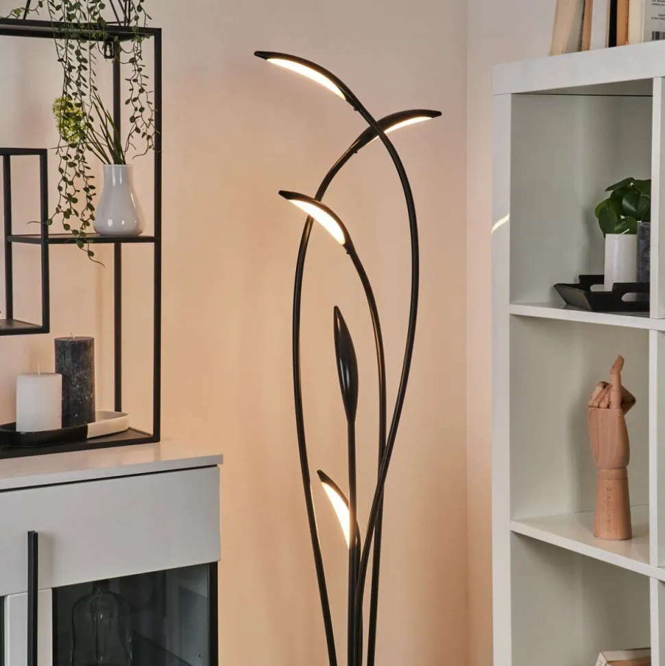 Lampadaire Oetling Led Noir, 1 Lumiere