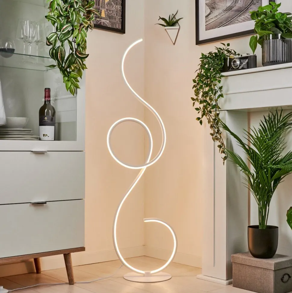 Lampadaire Olok Led Blanc, 1 Lumiere