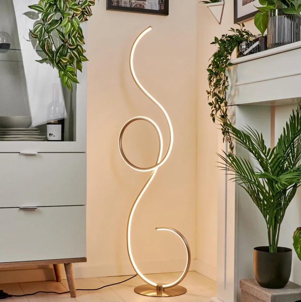 Lampadaire Olok Led Nickel Mat, 1 Lumiere