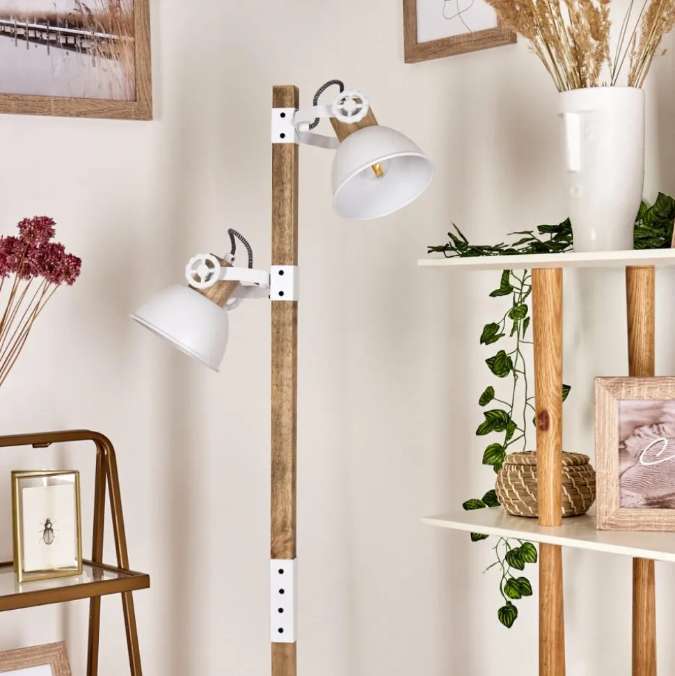 Lampadaire Orny Ecru, Blanc, 2 Lumieres