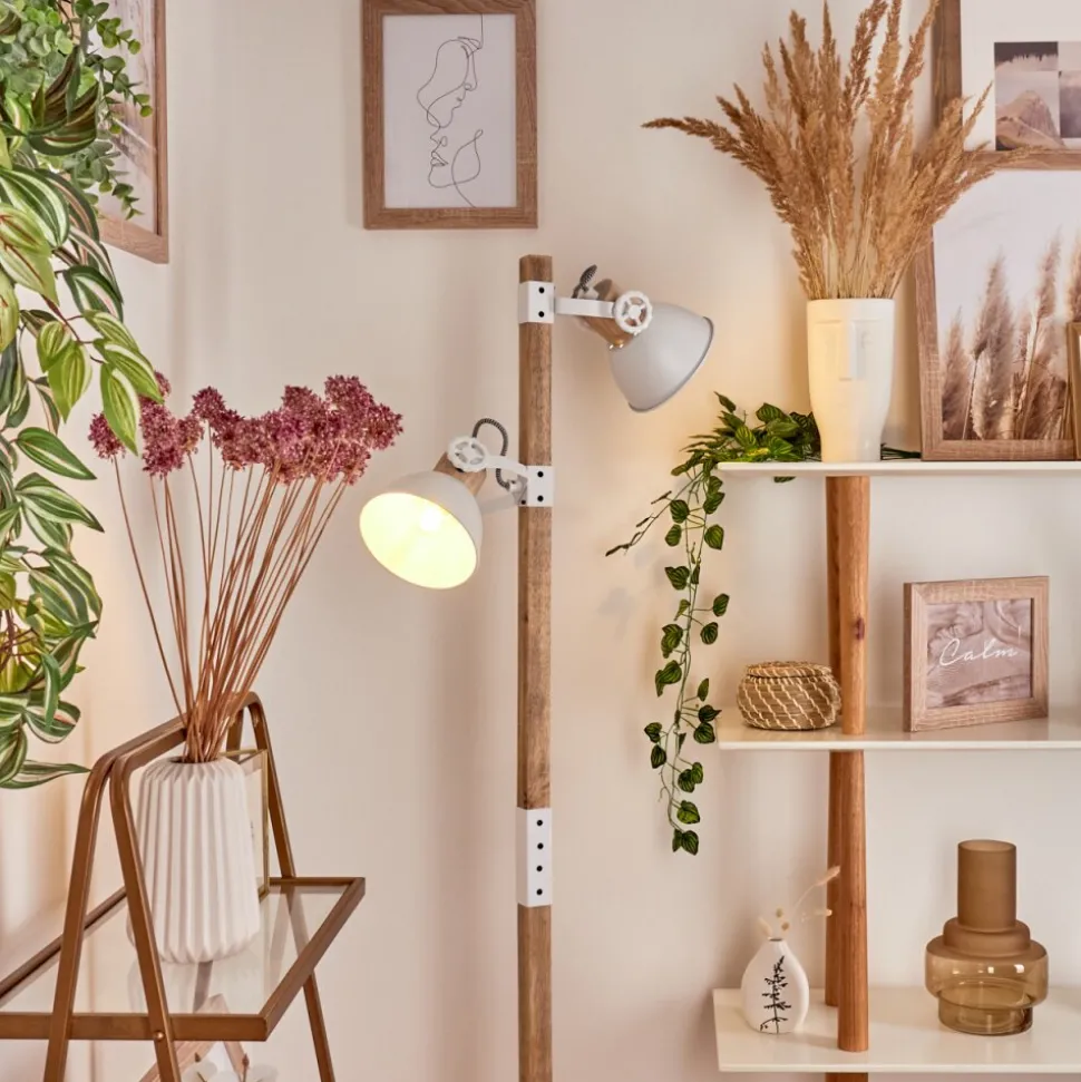 Lampadaire Orny Ecru, Blanc, 2 Lumieres