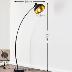 Lampadaire Parola Noir, 1 Lumiere