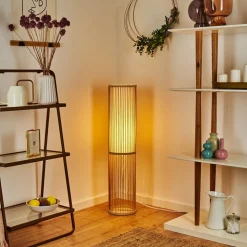 Lampadaire Peri Bois Clair, 1 Lumiere