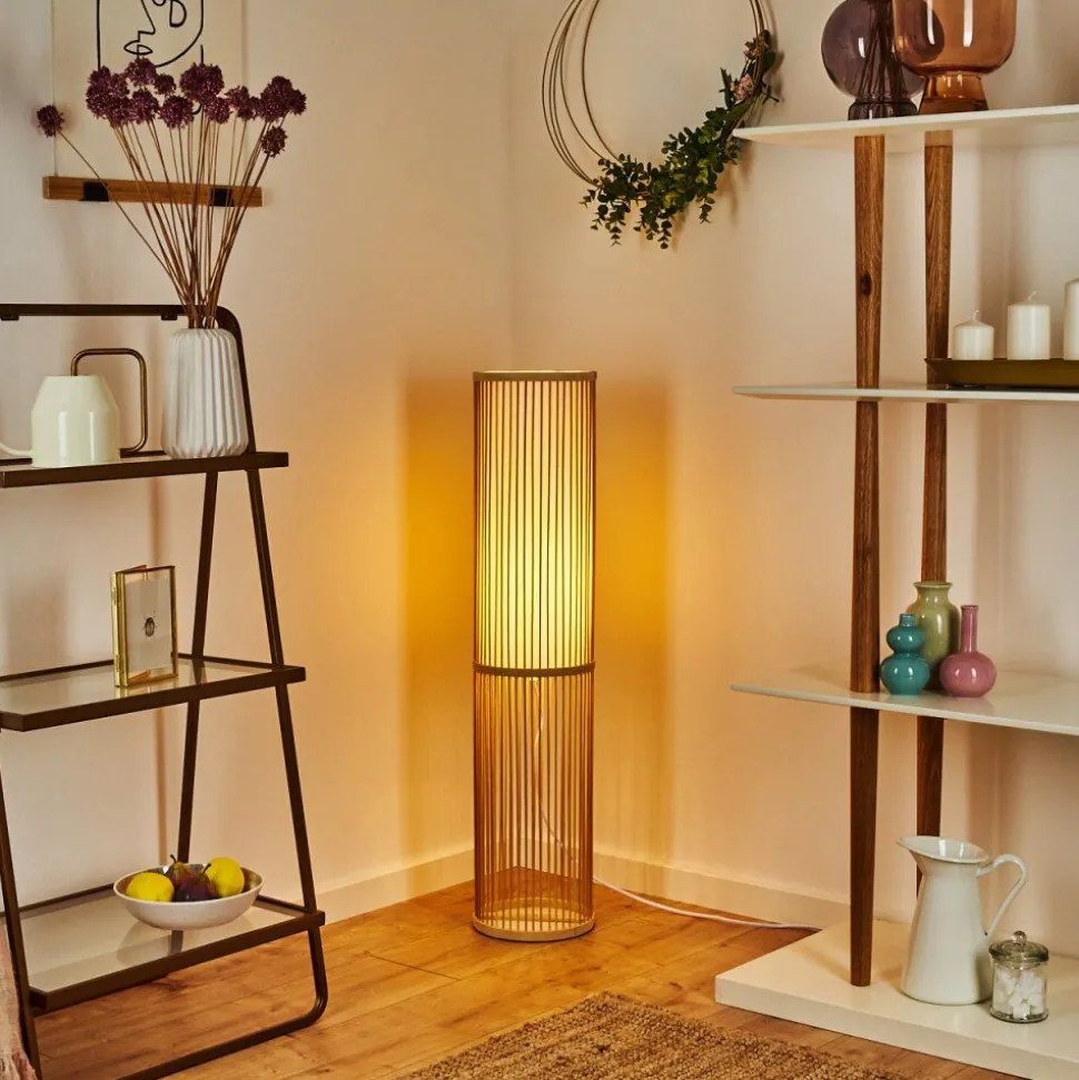 Lampadaire Peri Bois Clair, 1 Lumiere