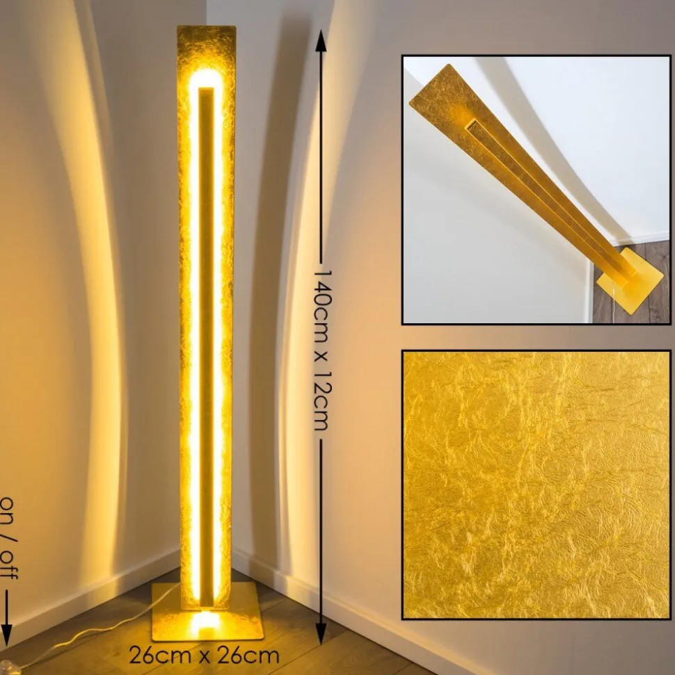 Lampadaire Petrolia Led Or, 1 Lumiere