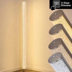 Lampadaire Pipe Led Nickel Mat, 1 Lumiere