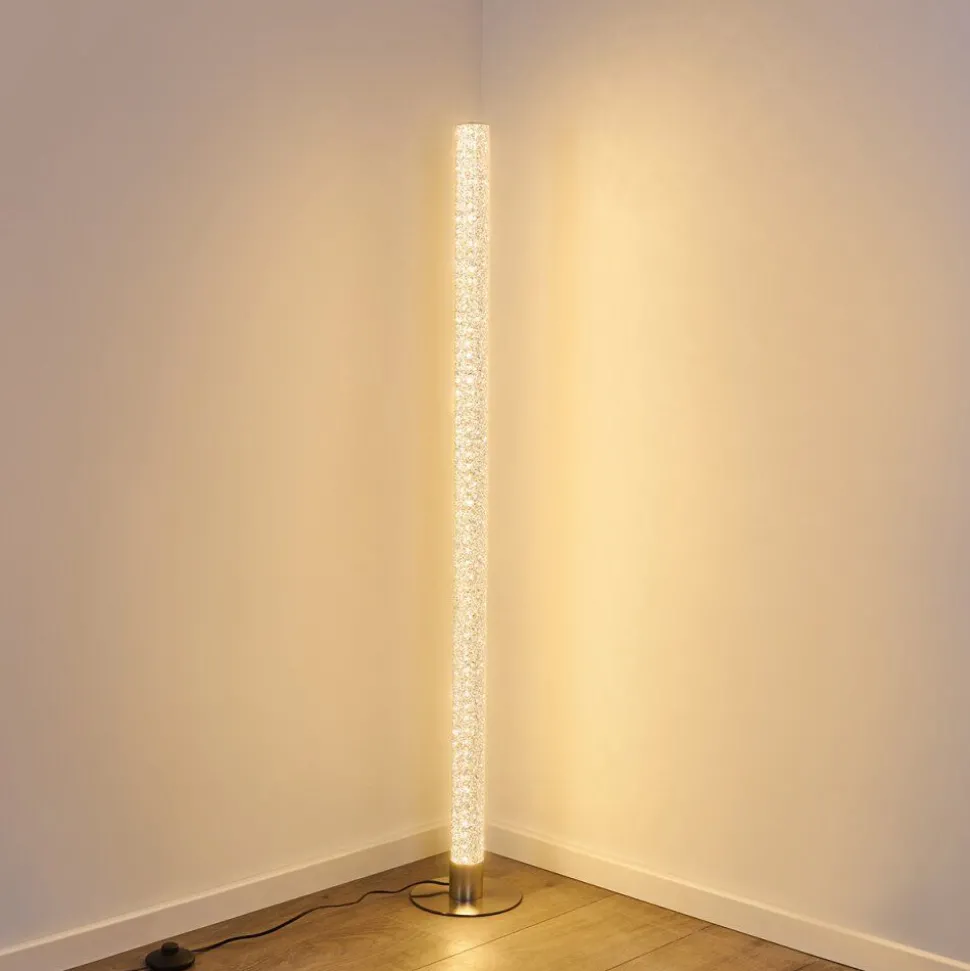 Lampadaire Pipe Led Nickel Mat, 1 Lumiere