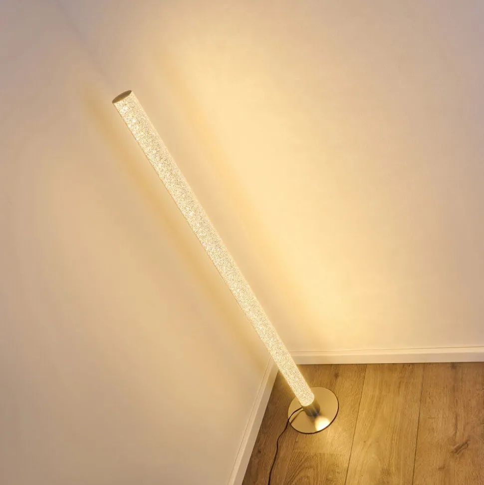 Lampadaire Pipe Led Nickel Mat, 1 Lumiere