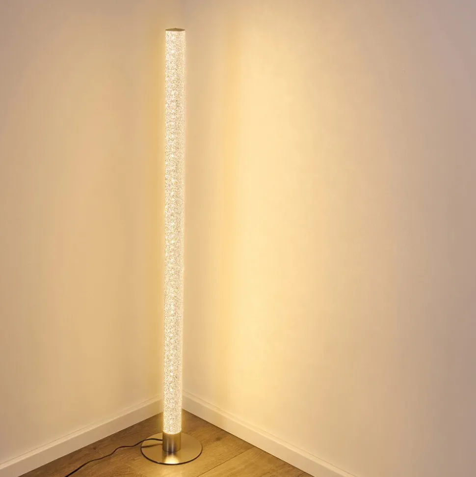 Lampadaire Pipe Led Nickel Mat, 1 Lumiere