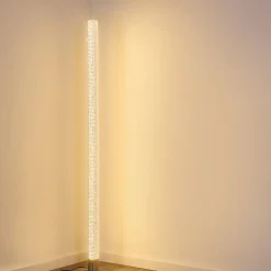 Lampadaire Pipe Led Nickel Mat, 1 Lumiere