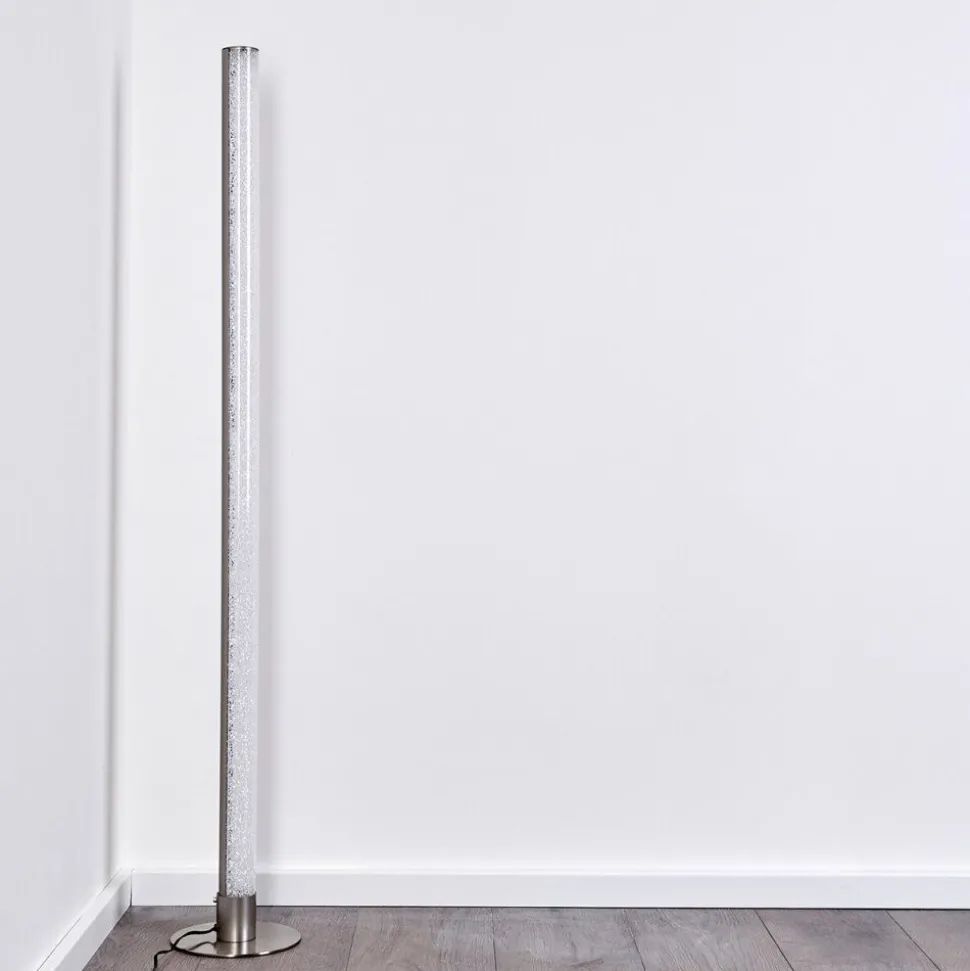 Lampadaire Pipe Led Nickel Mat, 1 Lumiere