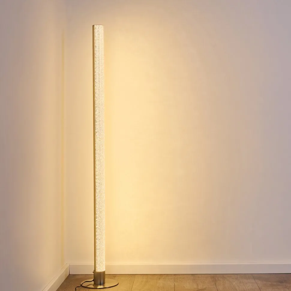 Lampadaire Pipe Led Nickel Mat, 1 Lumiere