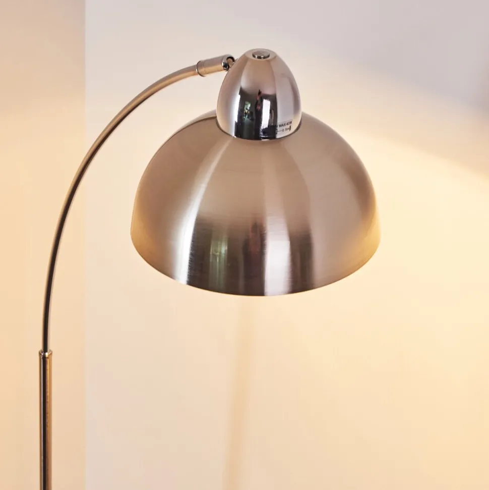 Lampadaire Poitou Nickel Mat, 1 Lumiere