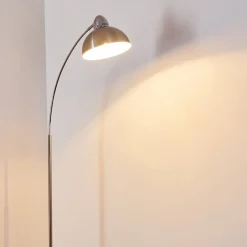Lampadaire Poitou Nickel Mat, 1 Lumiere