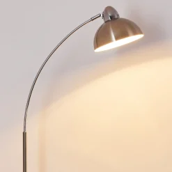 Lampadaire Poitou Nickel Mat, 1 Lumiere