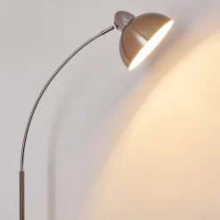 Lampadaire Poitou Nickel Mat, 1 Lumiere