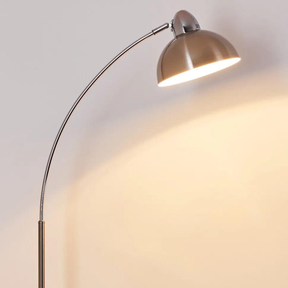 Lampadaire Poitou Nickel Mat, 1 Lumiere