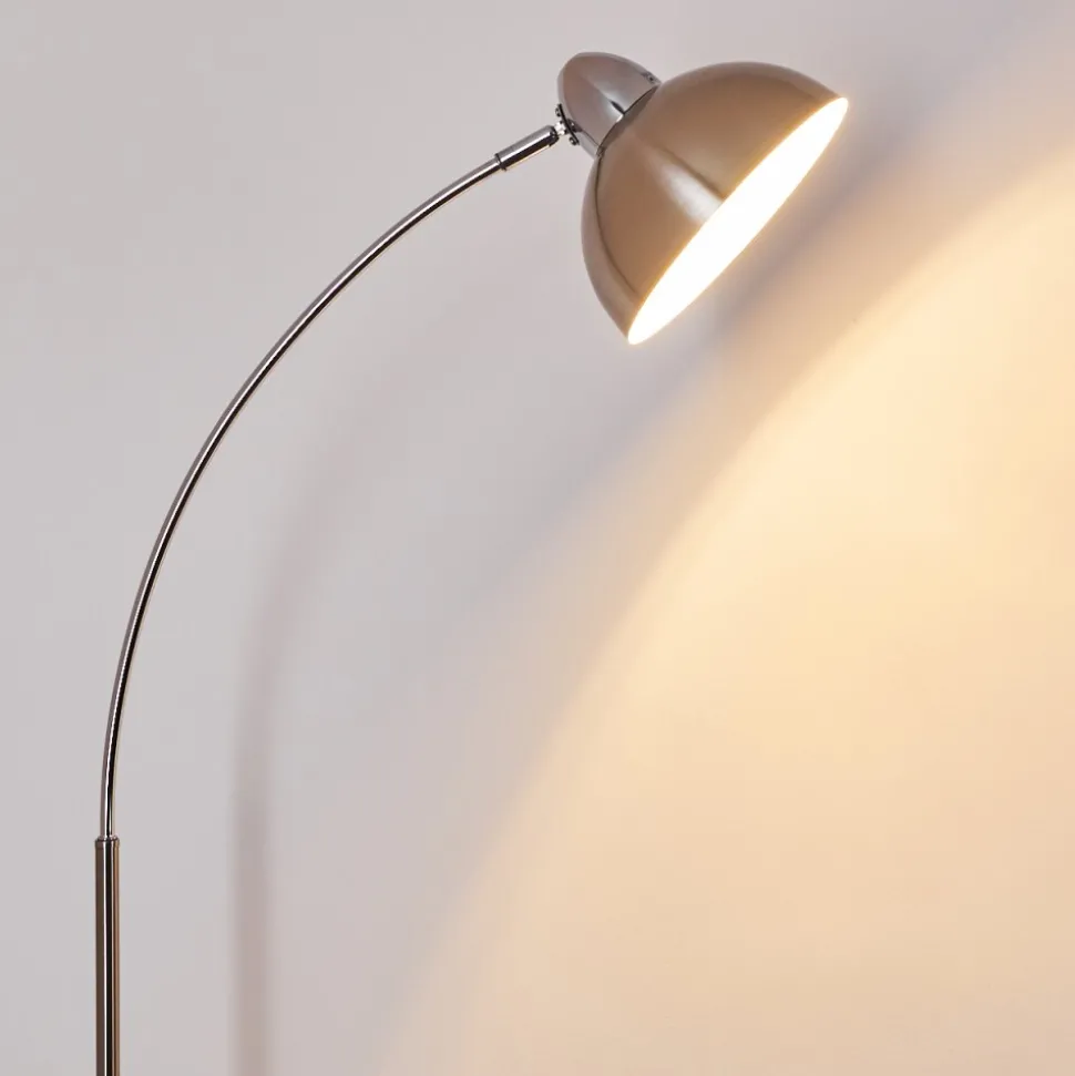 Lampadaire Poitou Nickel Mat, 1 Lumiere