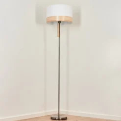 Lampadaire Pontresina Nickel Mat, 1 Lumiere