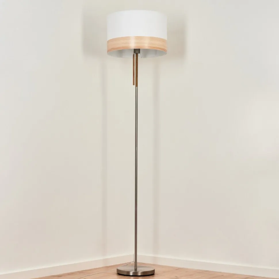 Lampadaire Pontresina Nickel Mat, 1 Lumiere