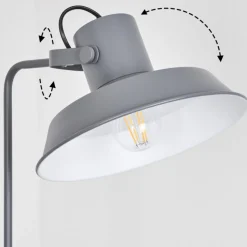 Lampadaire Pourrier Anthracite, Ecru, 1 Lumiere