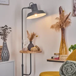 Lampadaire Pourrier Anthracite, Ecru, 1 Lumiere