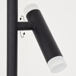 Lampadaire Pousseline Led Noir, 1 Lumiere