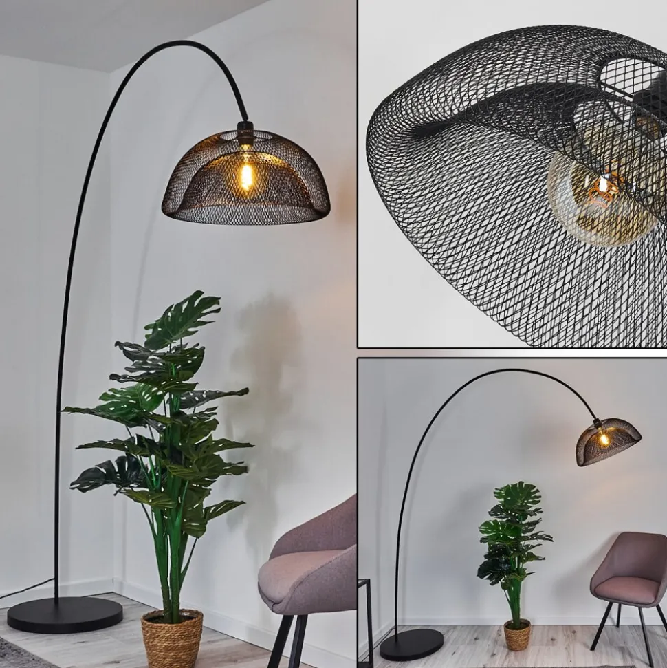 Lampadaire Pralo Noir, 1 Lumiere
