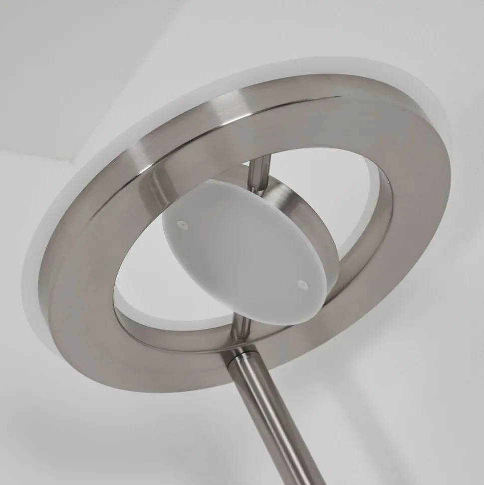 Lampadaire Rabeja Led Nickel Mat, 2 Lumieres